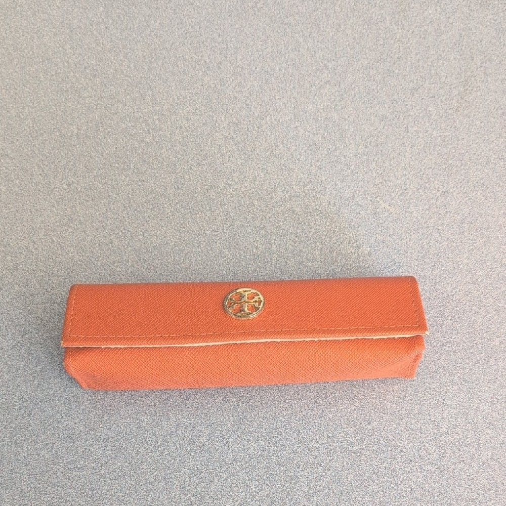 Tory Burch Sunglasses Eyeglasses Elegant Orange Clutch Case